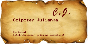 Czipczer Julianna névjegykártya